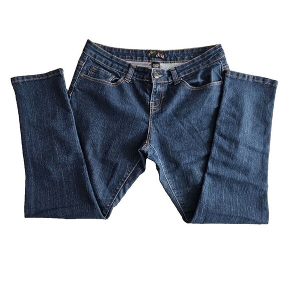 Dots Jeans Women's Size 12 Regular (W34xL28) Tapered Leg Stretch Dark Wash Blue - Picture 2 of 16